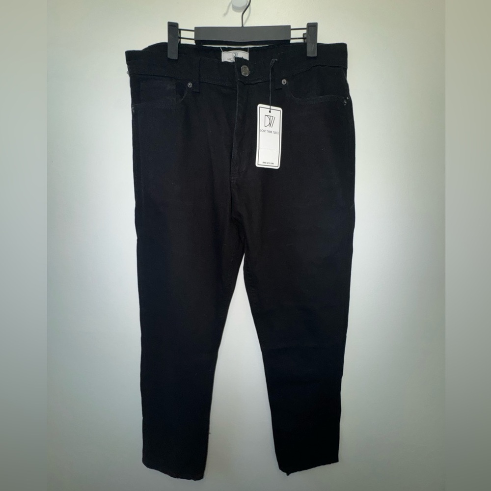 Men's Dark Black Slim-Straight Jeans